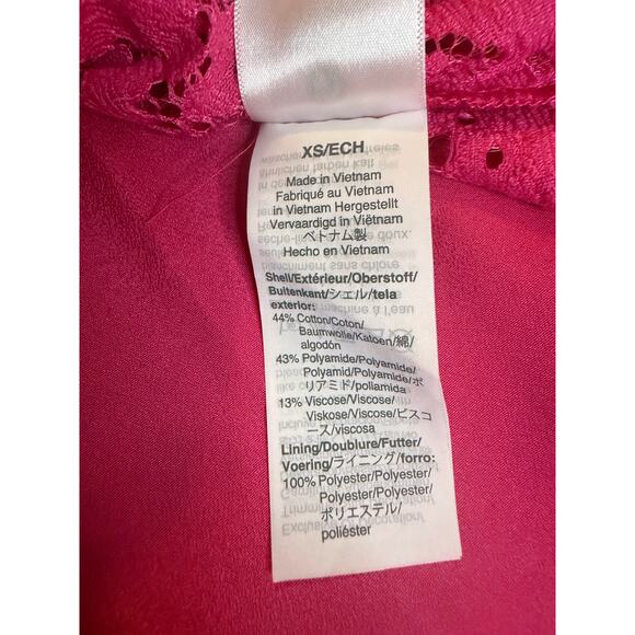 J.Crew Womens XS Pink Floral Lace Top Ruffle Sleeve Reimagined Collection - Picture 7 of 11